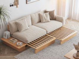 Wooden Sofa Bed in Dubai's Home