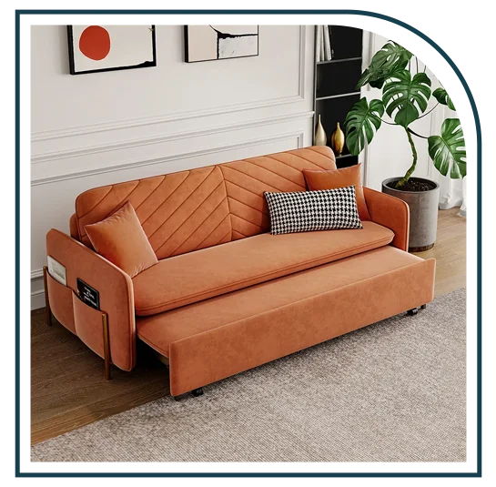 Orange Color Sofa Bed for luxury home