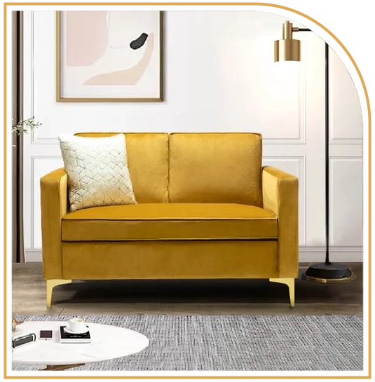 Yellow Color 2 seater Sofa bed