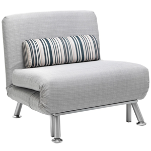 Armless Grey Color Sofa Bed