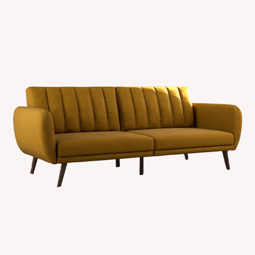 Gaugain Mustard Yellow 3 Seater Sofa Bed