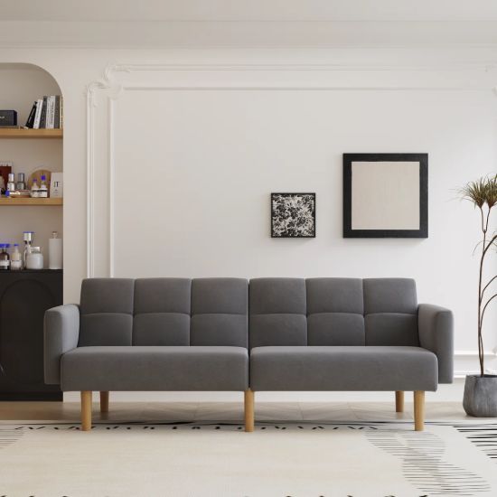 Hewson 3 Seater Wooden Sofa Bed