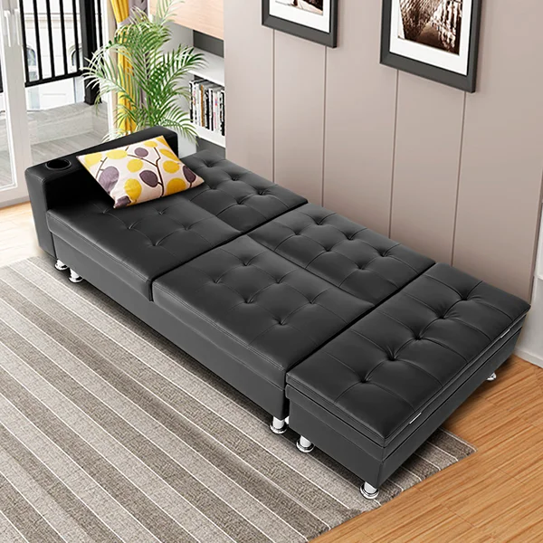 leather sofa bed in Dubai's home