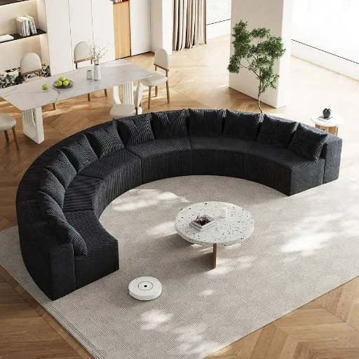 Custom Made Round sofa in dbuai